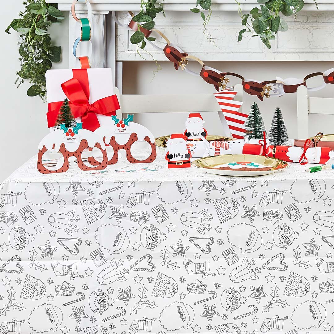 Christmas Colour In Paper Tablecloth