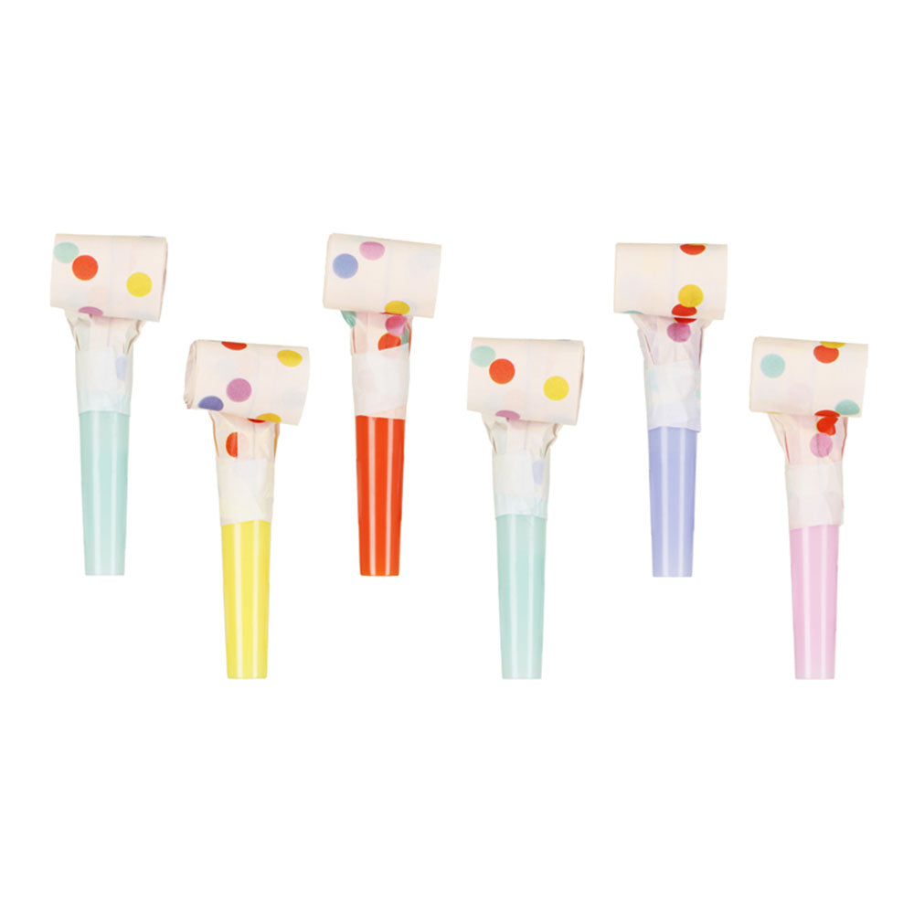 Confetti Paper Whistles 6pk