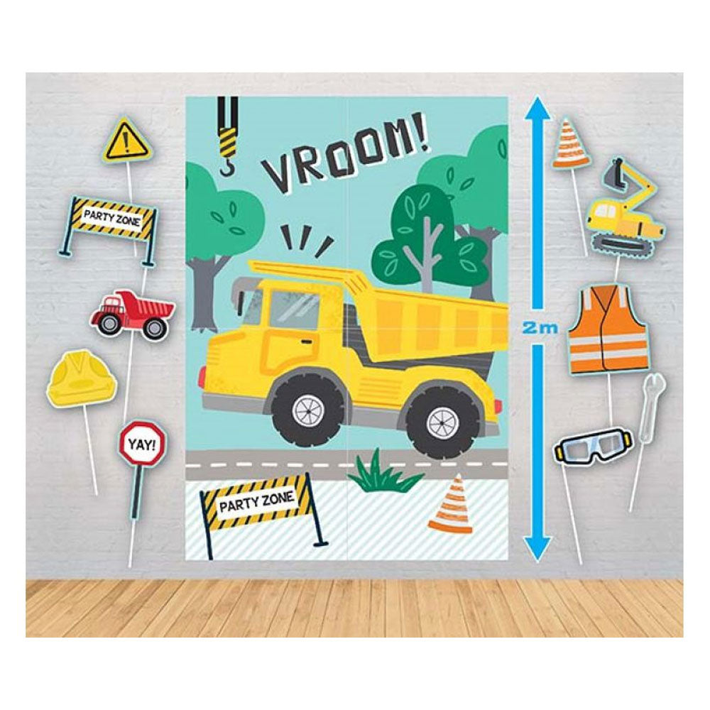 Construction Backdrop & Party Photo Props