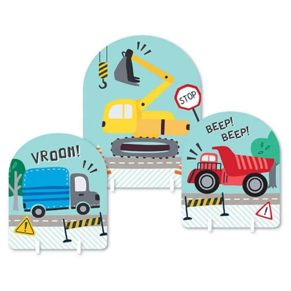 Construction Table Decorations 3pk