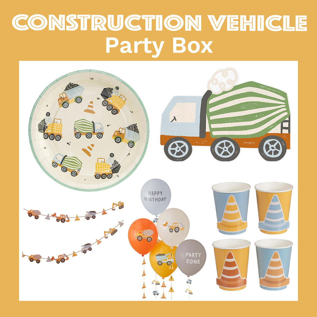Construction Vehicle Party Box