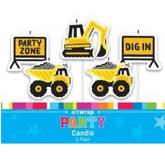 Construction Trucks Candles
