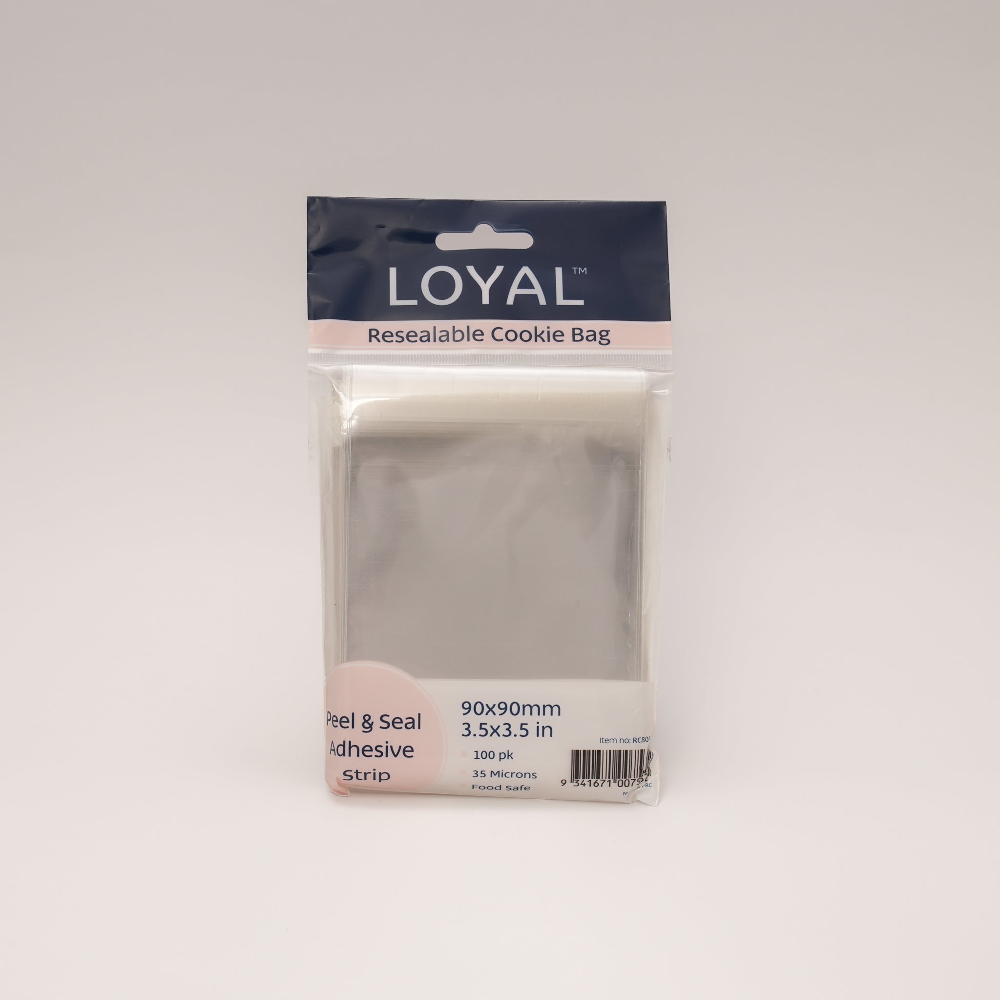 Square Resealable Cookie Bags 9cm x 9cm 100pk