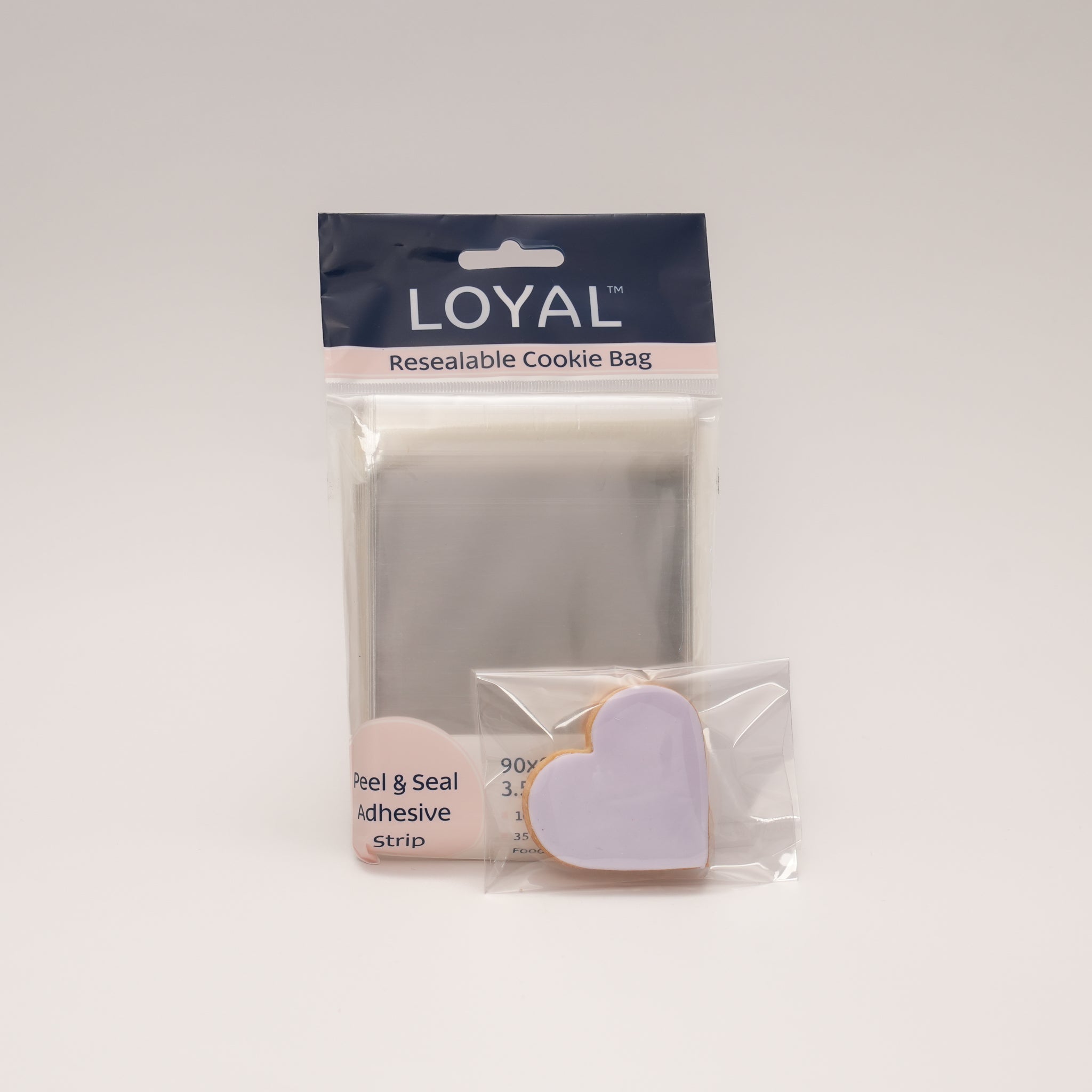 Square Resealable Cookie Bags 9cm x 9cm 100pk