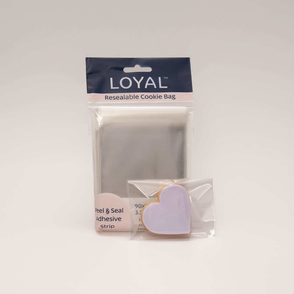 Square Resealable Cookie Bags 9cm x 9cm 100pk