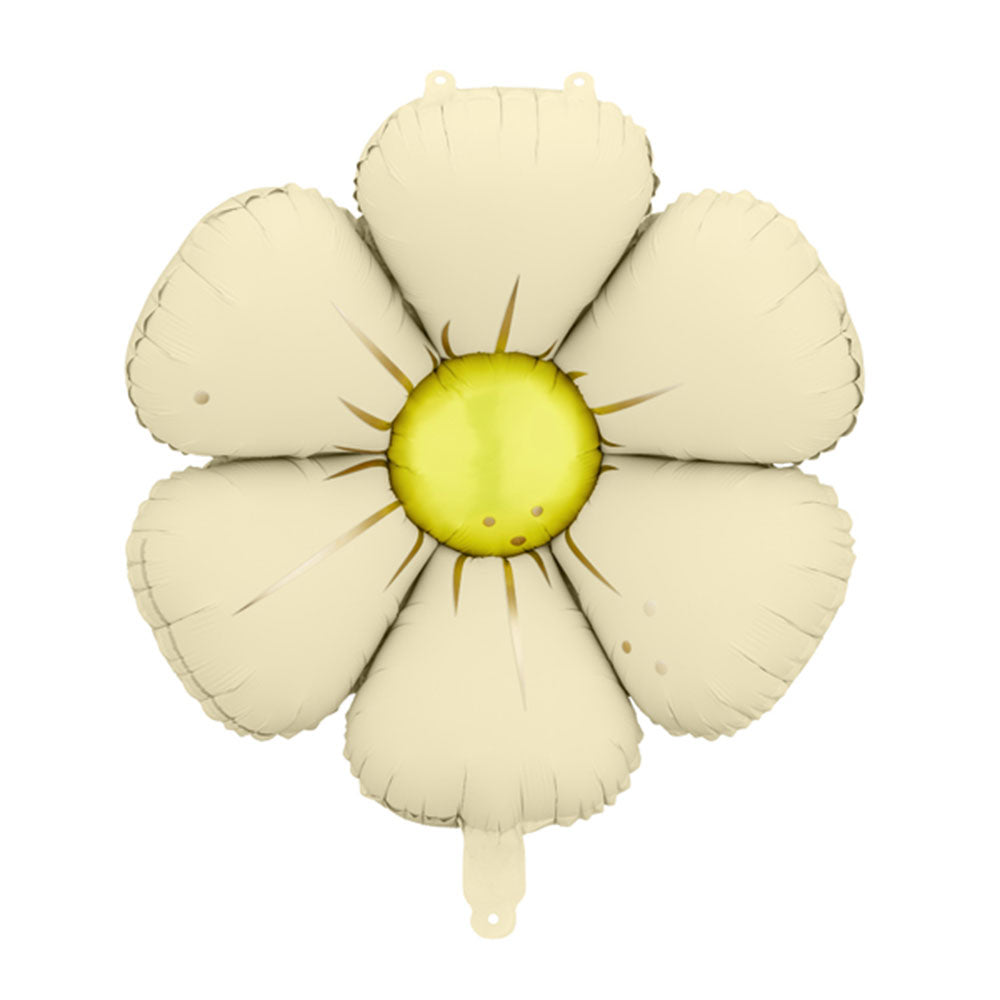Cream Daisy Foil Balloons 4pk