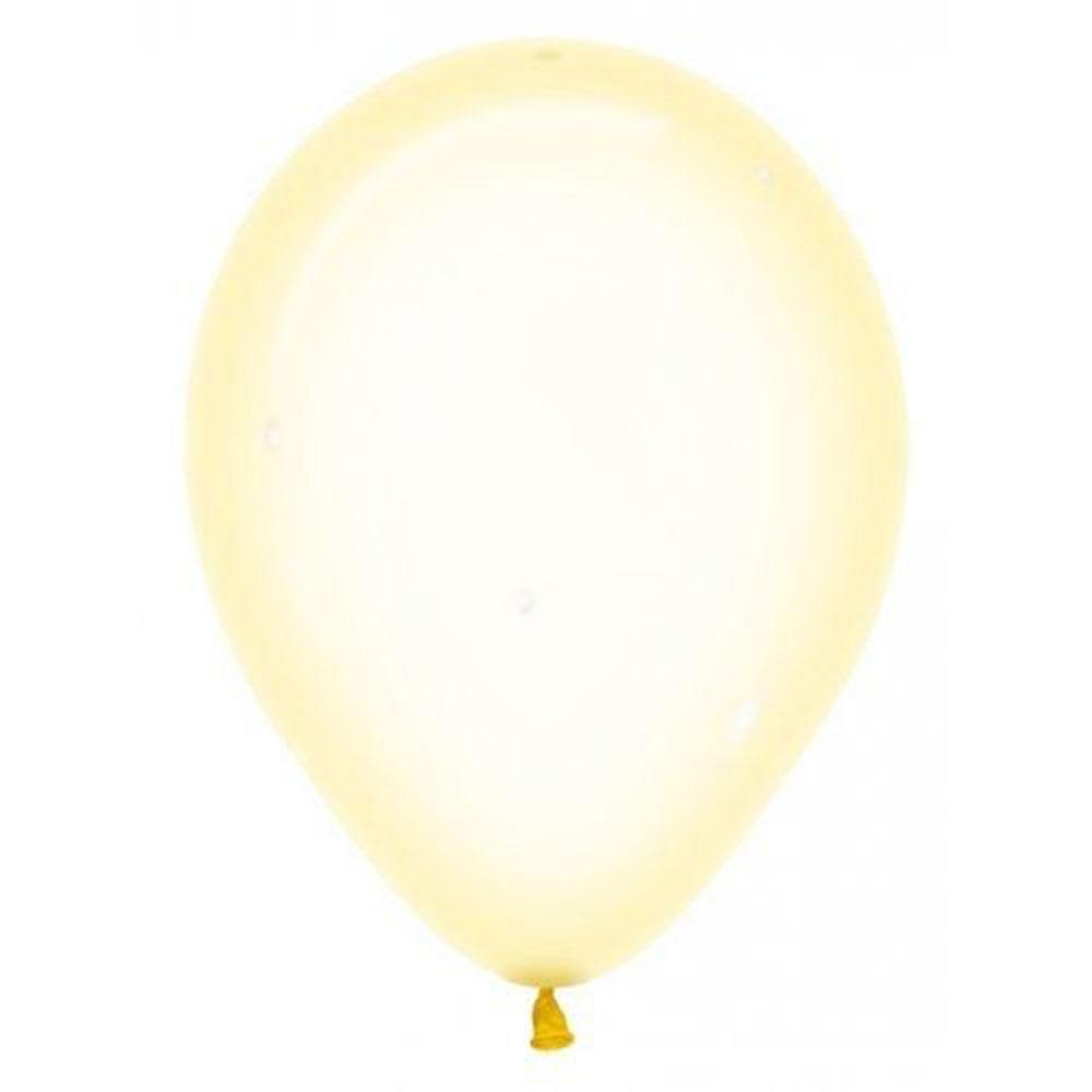 Crystal Pastel Yellow Balloons