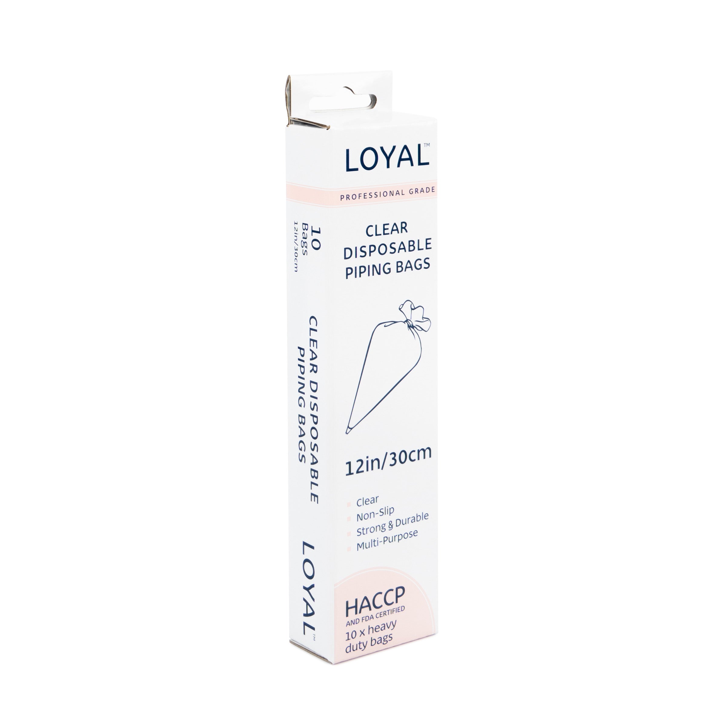 LOYAL Disposable Clear Piping Bags 12" 10pk