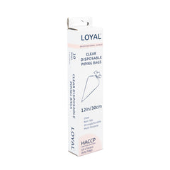 LOYAL Disposable Clear Piping Bags 12" 10pk