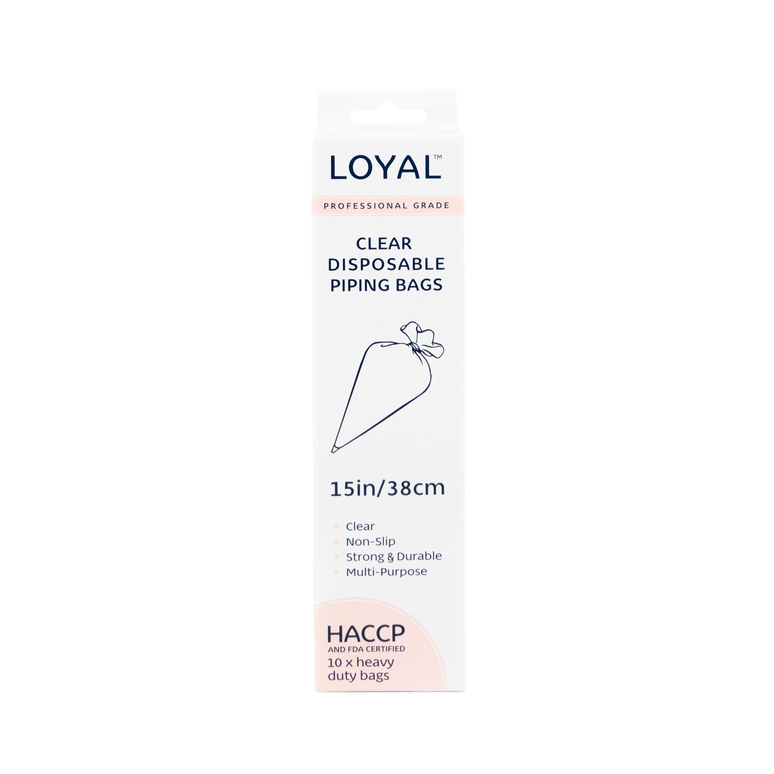 LOYAL Disposable Clear Piping Bags 15" 10pk