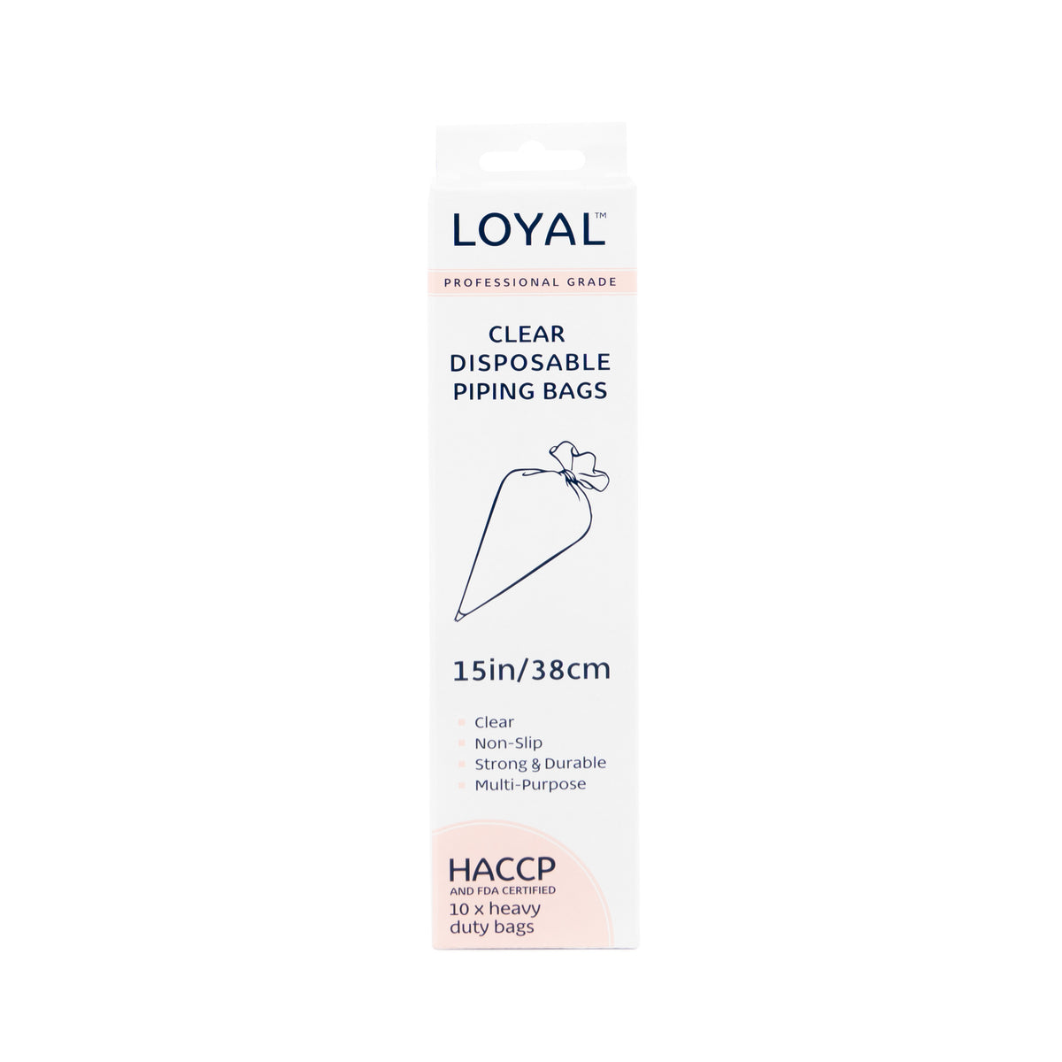 LOYAL Disposable Clear Piping Bags 15" 10pk