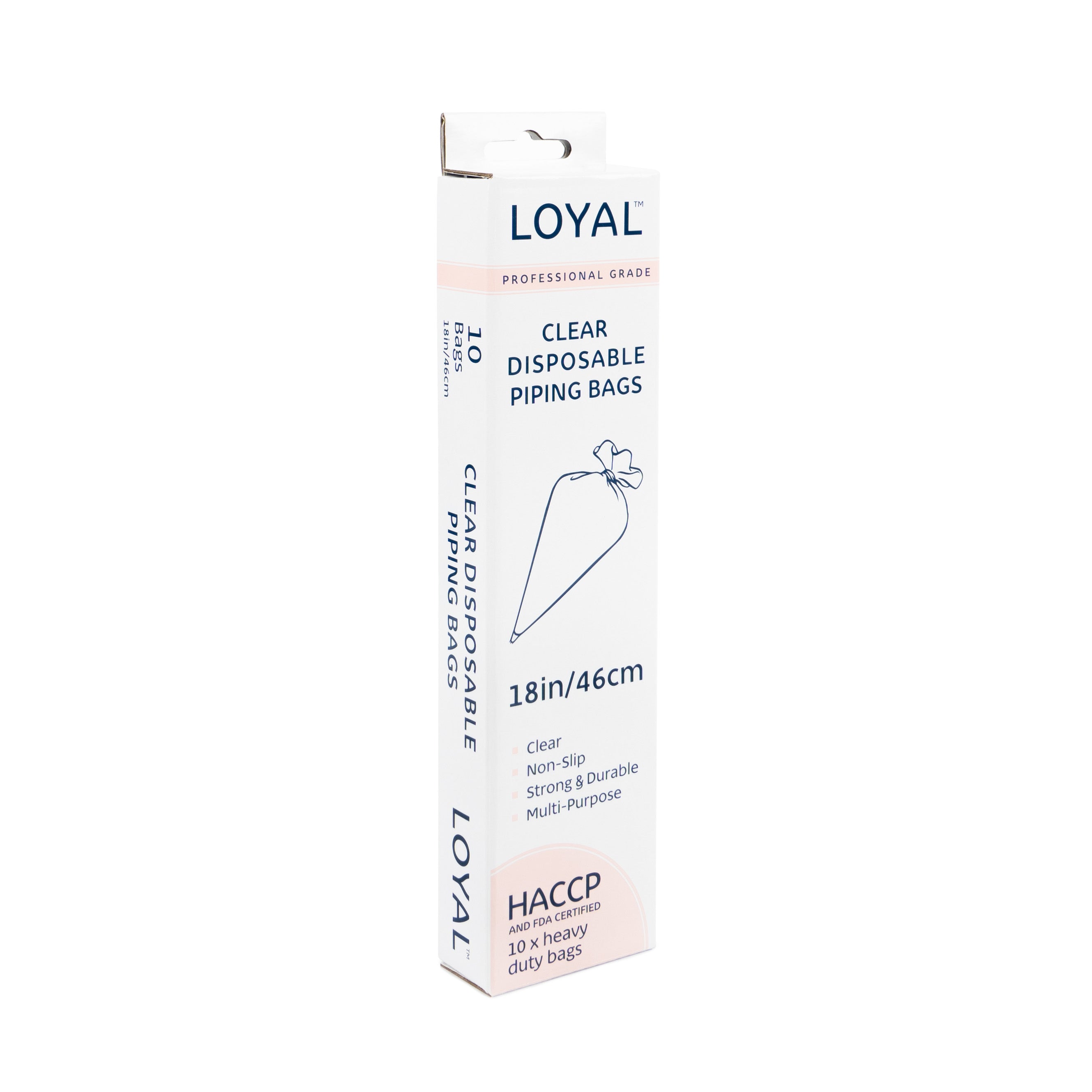 LOYAL Disposable Clear Piping Bags 18" 10pk