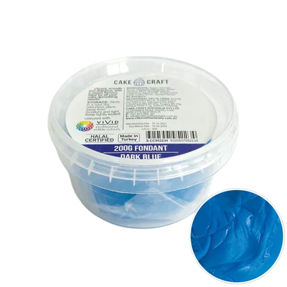 Cake Craft Fondant Dark Blue 200g