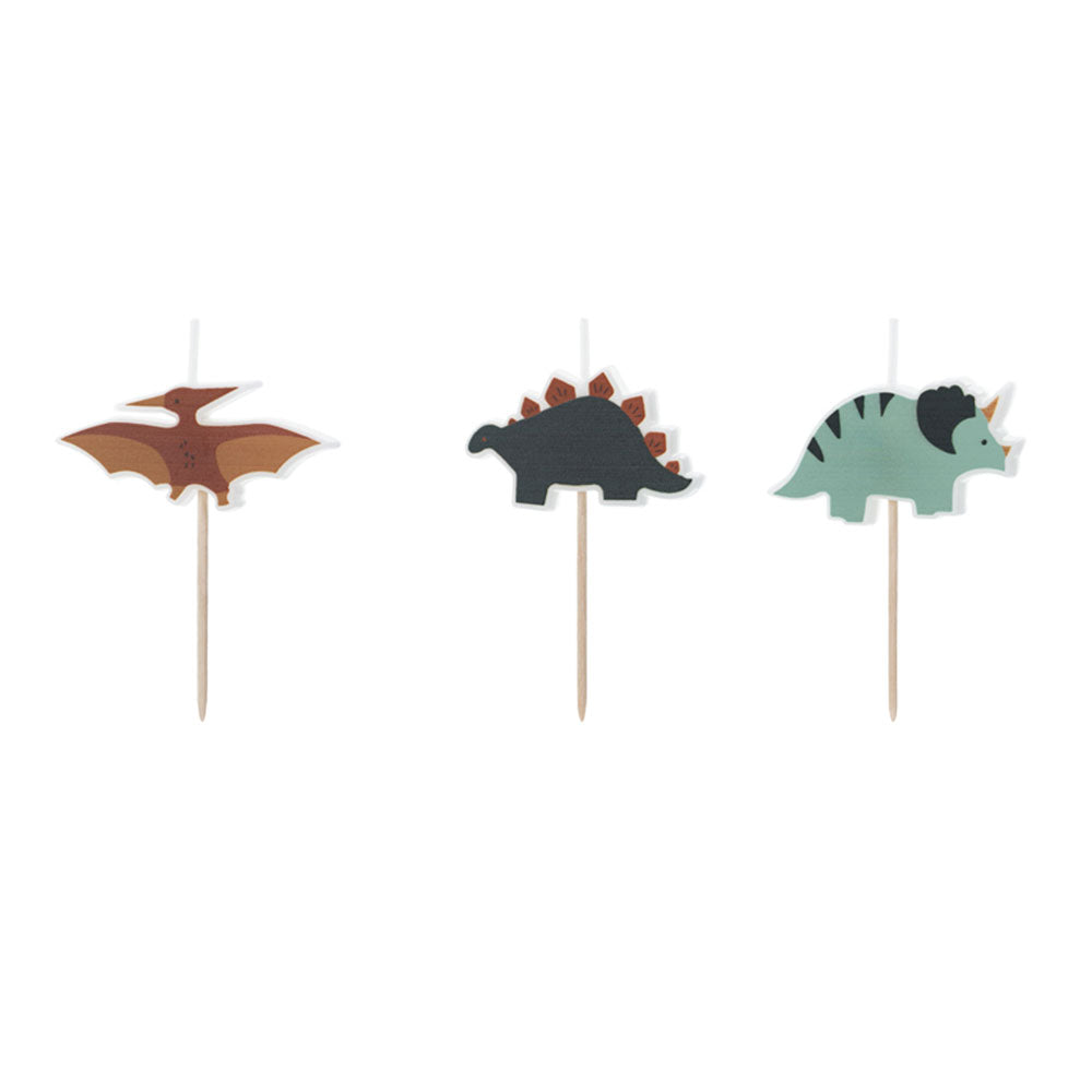 Dinosaur Birthday Candles 3pk