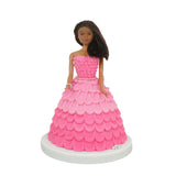Doll Cake Topper - Brunette Hair