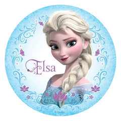 Frozen Elsa Floral Edible Icing Cake Image