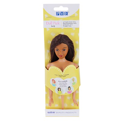 Doll Cake Topper - Brown Hair