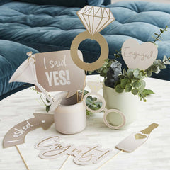 Engagement Photo Booth Props 10pk