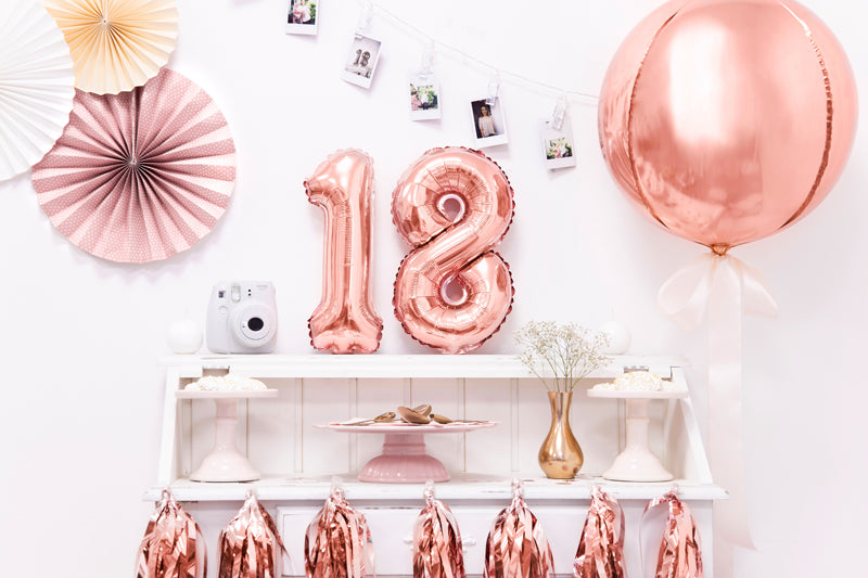 Rose Gold Mini Foil Number Balloon - 1