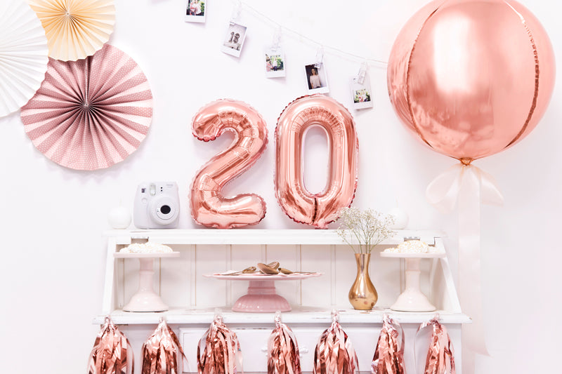 Rose Gold Mini Foil Number Balloon - 2