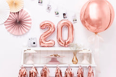 Rose Gold Mini Foil Number Balloon - 2