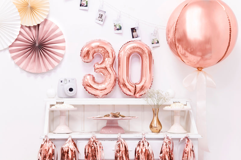 Rose Gold Mini Foil Number Balloon - 3