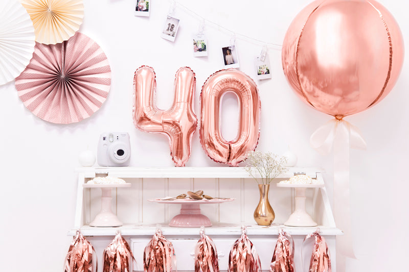Rose Gold Mini Foil Number Balloon - 4