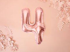 Rose Gold Mini Foil Number Balloon - 4