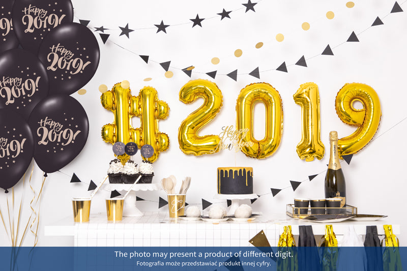 Gold Mini Foil Number Balloon - 4