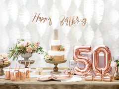 Rose Gold Mini Foil Number Balloon - 5