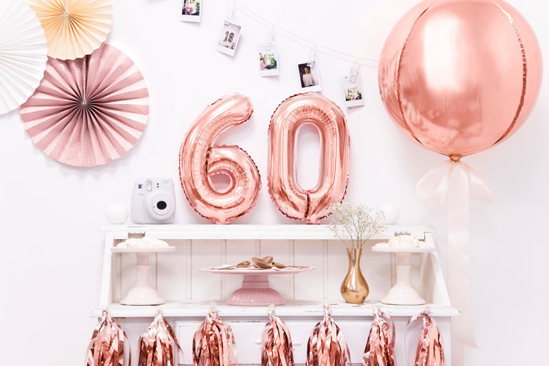 Rose Gold Mini Foil Number Balloon - 6
