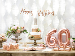 Rose Gold Mini Foil Number Balloon - 6