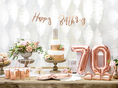 Rose Gold Mini Foil Number Balloon - 7