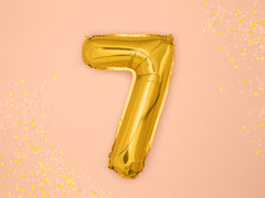 Gold Mini Foil Number Balloon - 7