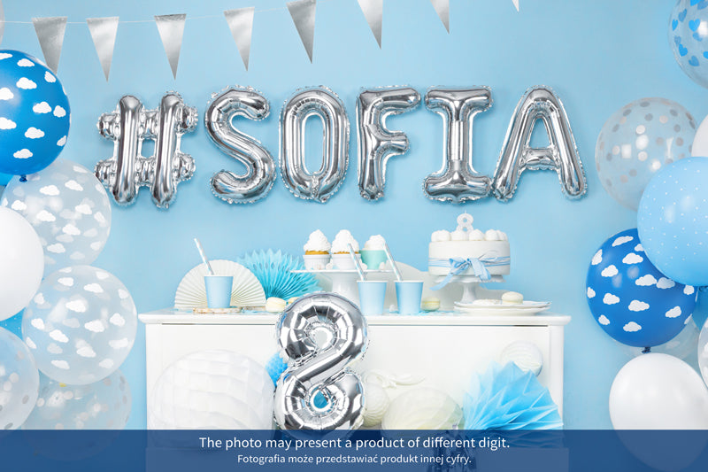 Silver Mini Foil Number Balloon - 9