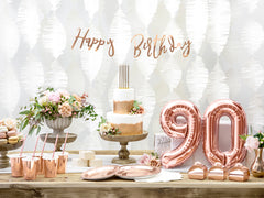 Rose Gold Mini Foil Number Balloon - 9