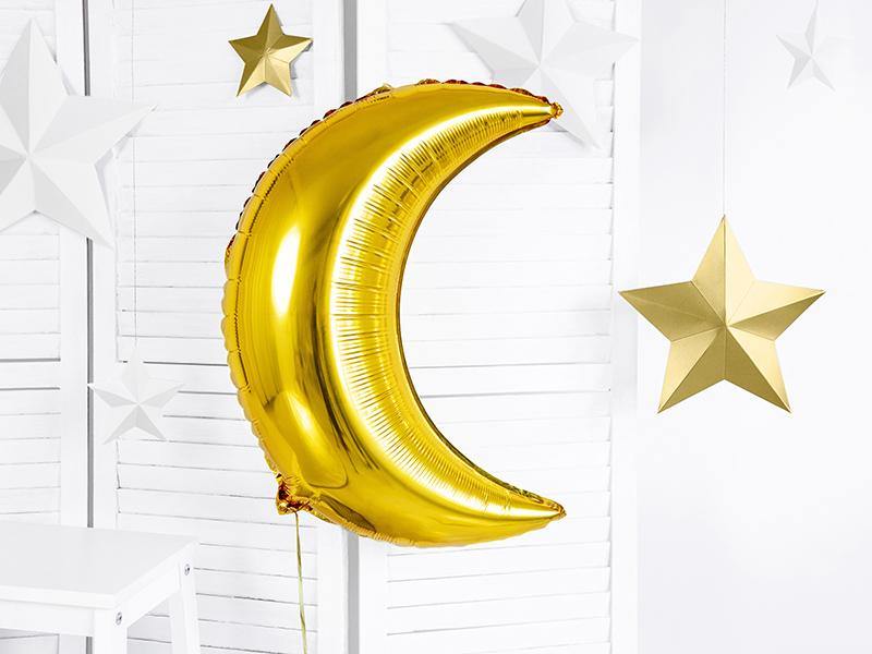 Large Gold Moon Foil Balloon
