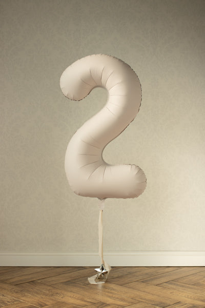 White Sand Giant Foil Number Balloon - 2