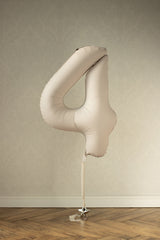 White Sand Giant Foil Number Balloon - 4