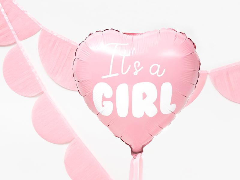 It's a Girl Heart Foil Balloon