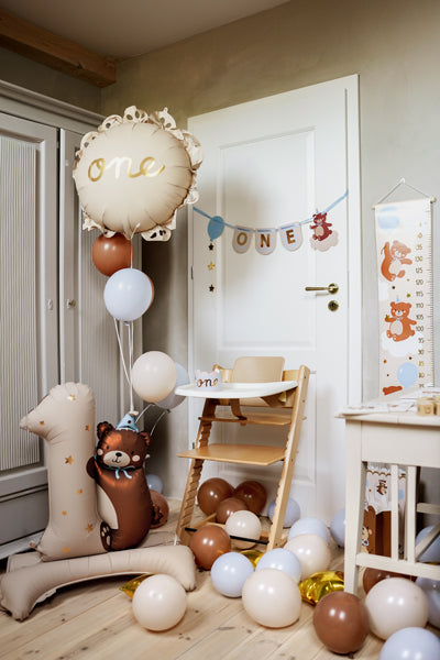 One Ruffle Round Foil Balloon