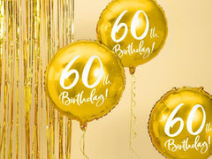 Gold 60th Birthday Foil Balloon