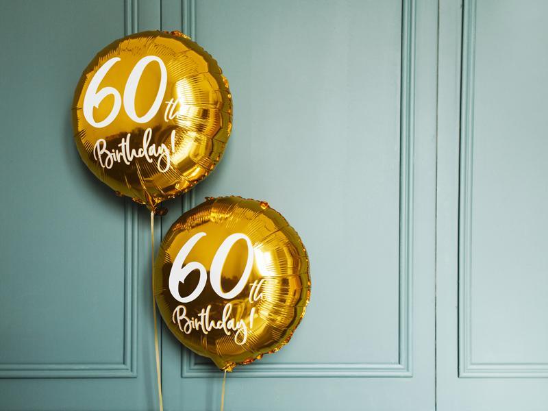 Gold 60th Birthday Foil Balloon