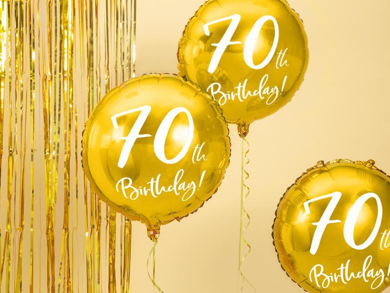 Gold 70th Birthday Foil Balloon