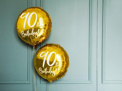 Gold 90th Birthday Foil Balloon