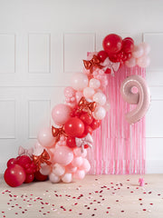 Red Bow Foil Baloons 5pk