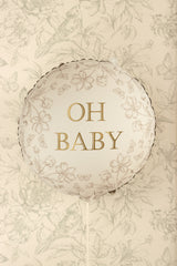 Floral Oh Baby Round Foil Balloon