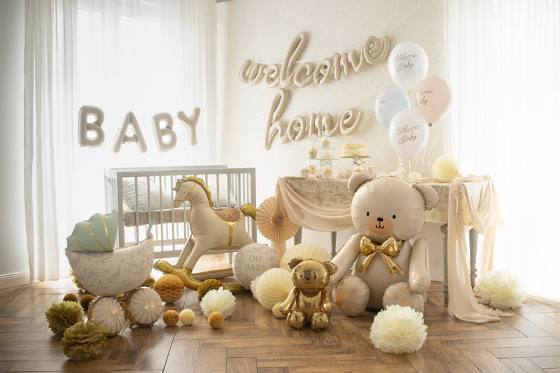 Floral Oh Baby Round Foil Balloon