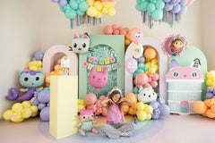 Gabby's Dollhouse Baby Box & Cat Foil Balloon