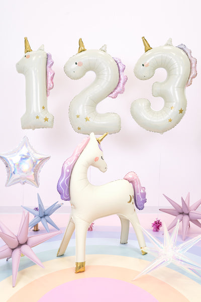 Unicorn Giant Foil Number Balloon - 3